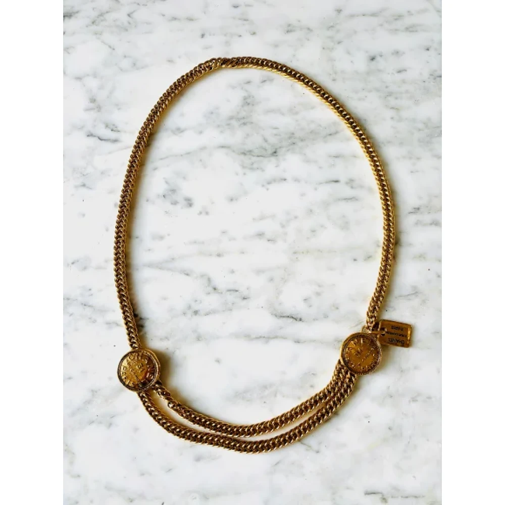 Chanel Vintage Pre-owned Fabric belts Yellow Dames