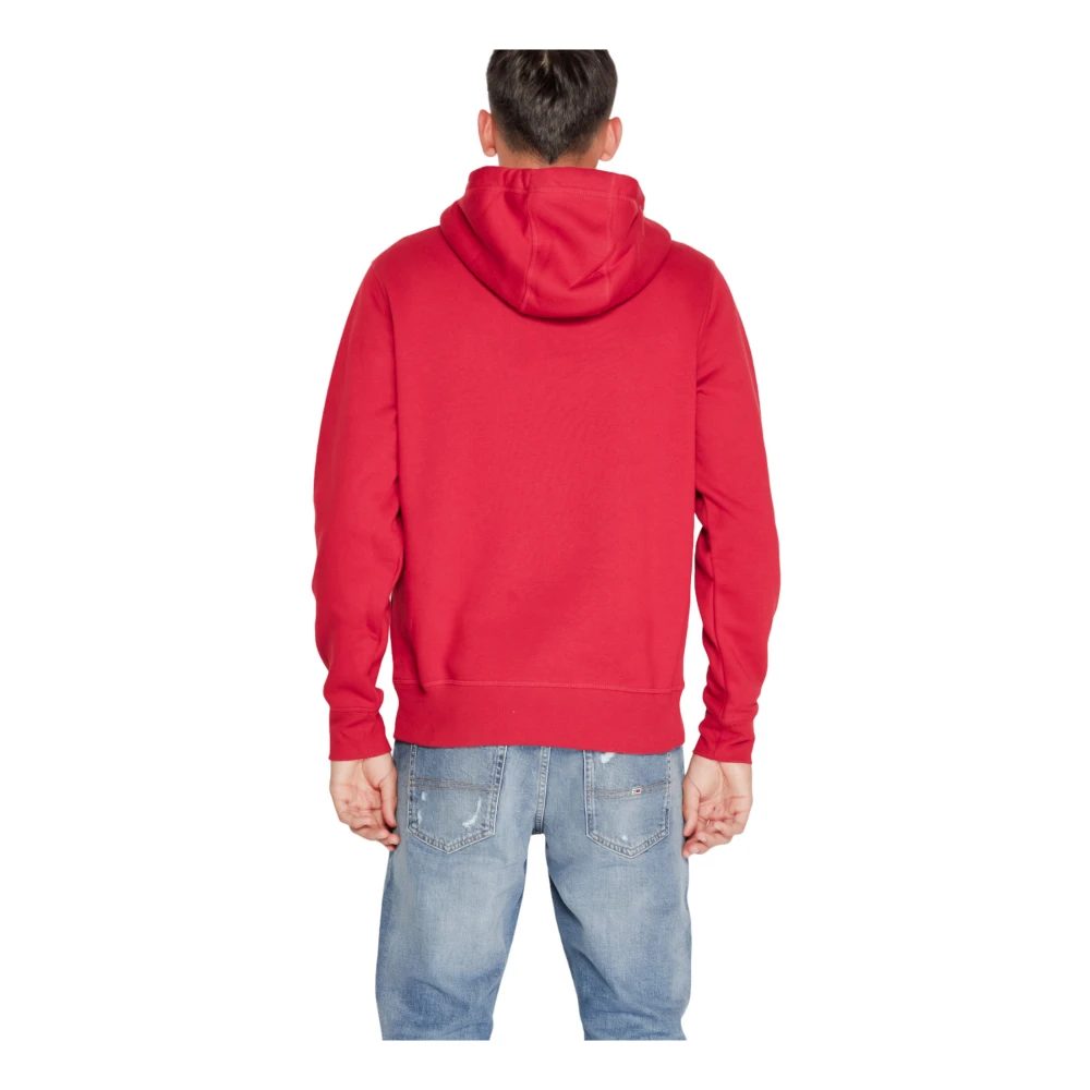 Tommy Hilfiger Rode Bedrukte Hoodie met Voorzakken Red Heren