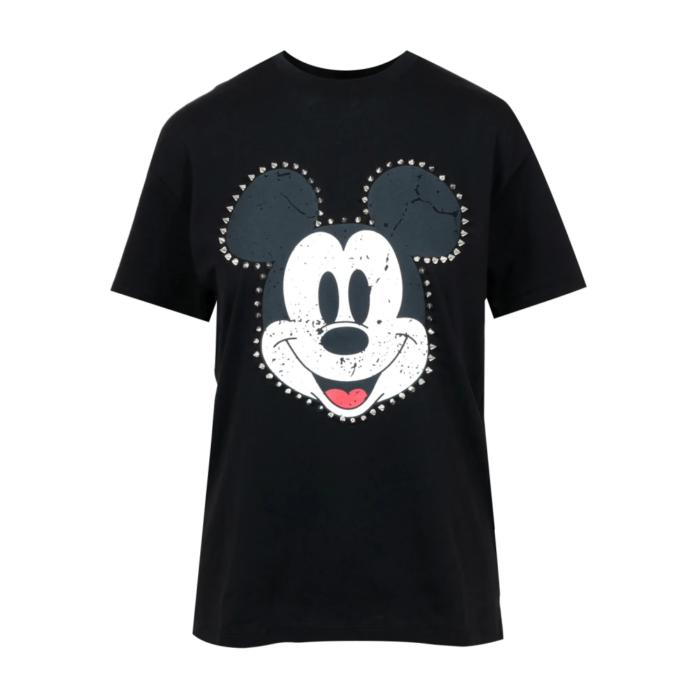 Aniye By Mickey Crew-Neck T-shirt met studs Black Dames