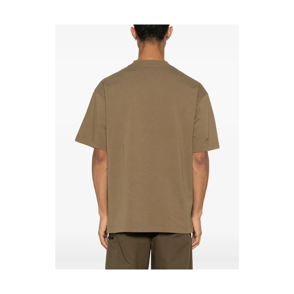 ROA Olijfbruine Crew Neck T-shirt Brown Heren