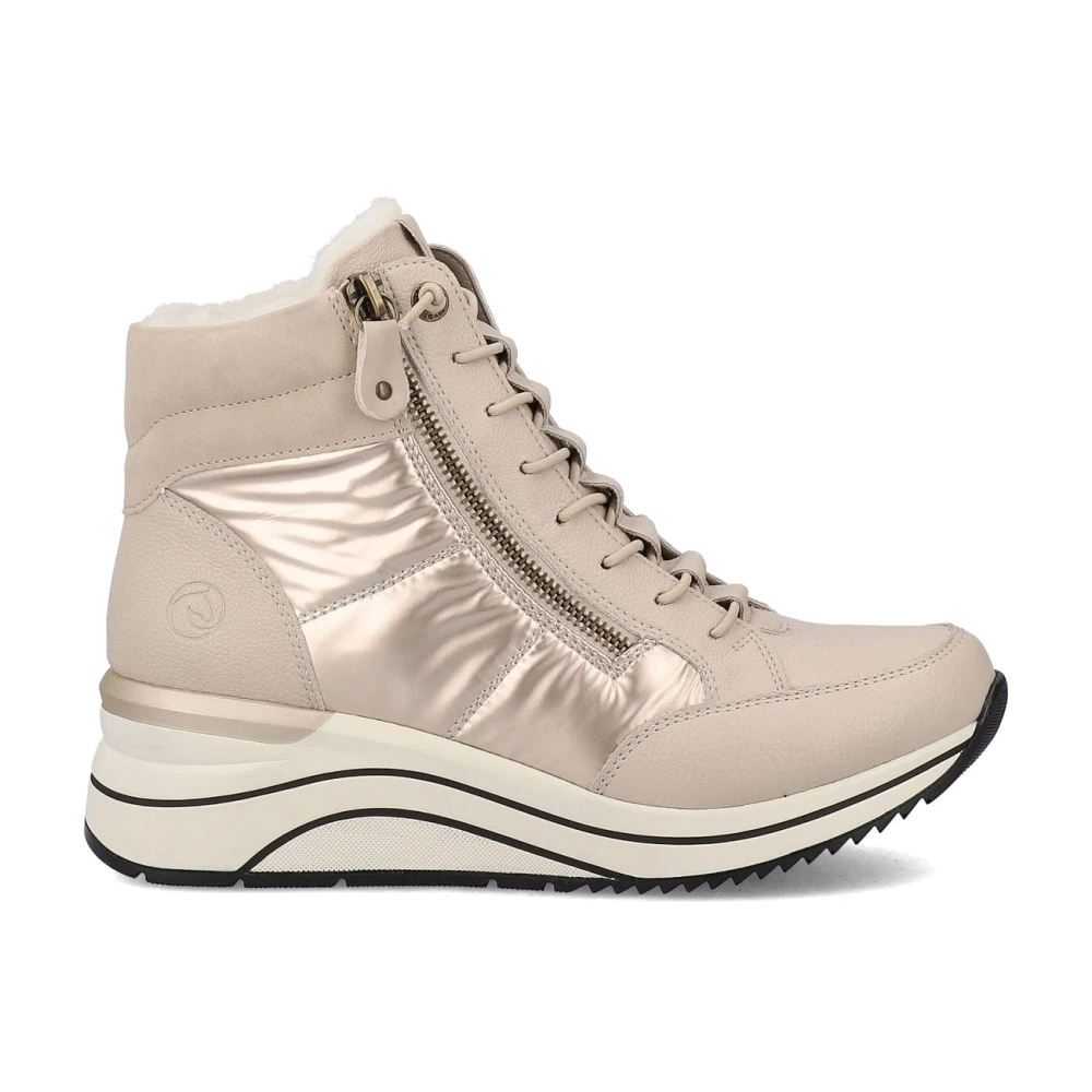 Remonte Beige Casual Enkellaarsjes Beige Dames