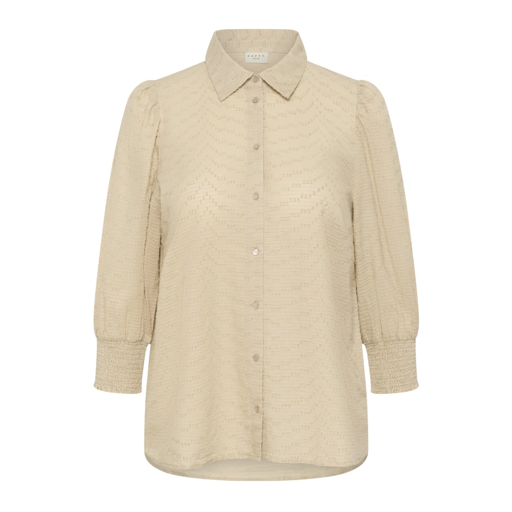 Kaffe Curve Women's Beige Kapauline Shirt - Shirts - 7XL - Blouses & Shirts