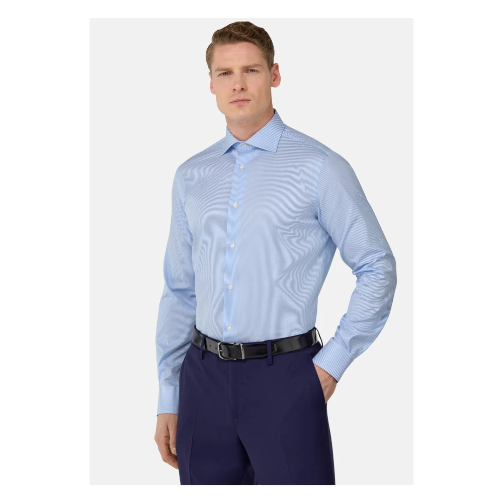 Boggi Milano Ultimate Non-Iron Shirt Blue Heren