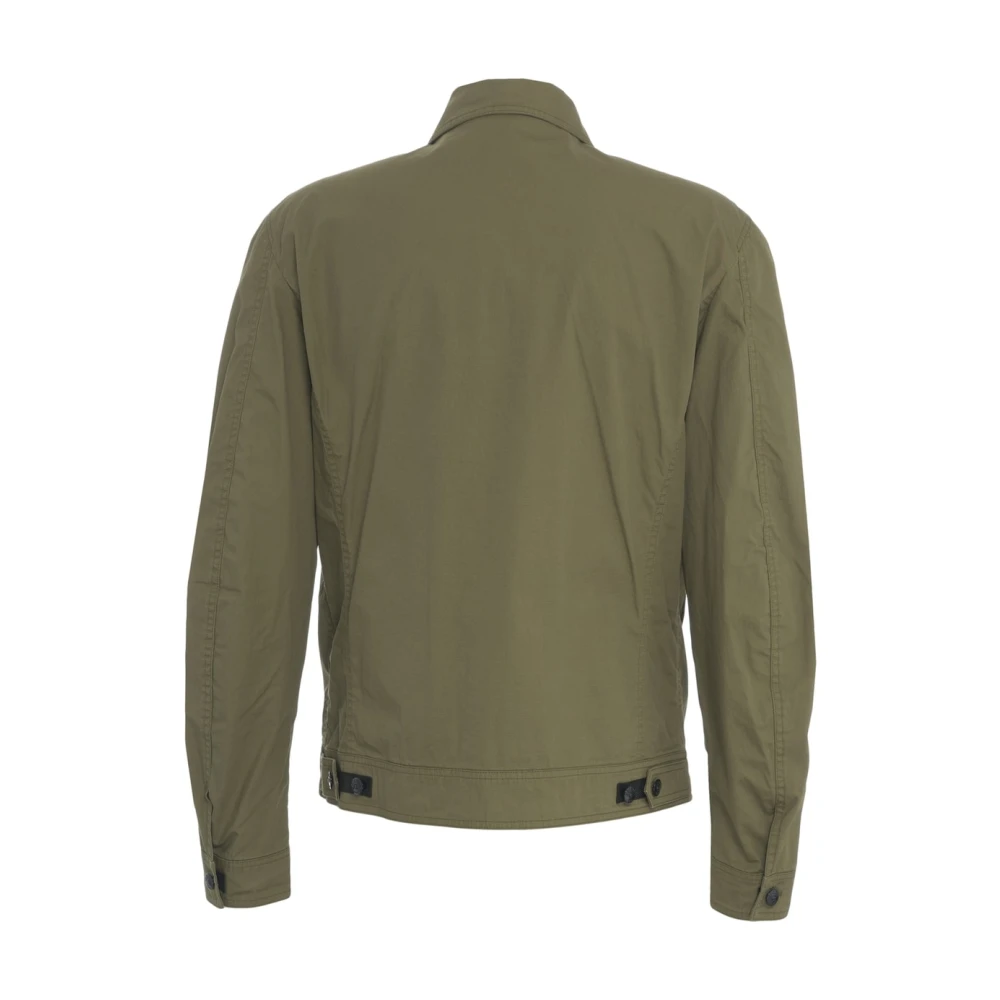 Blauer Groene Katoenen Jas Overhemdkraag Green Heren