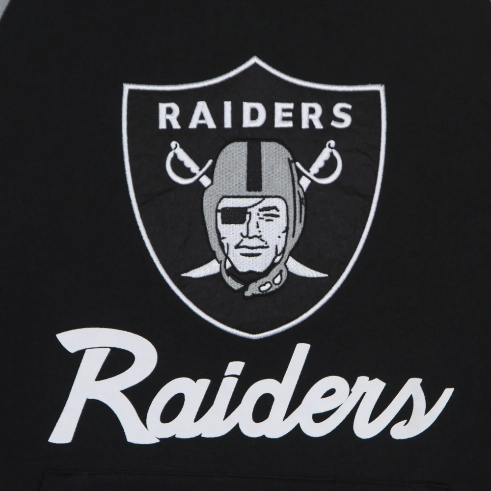 Mitchell & Ness Oakland Raiders Zwarte Fleece Hoodie Black Heren