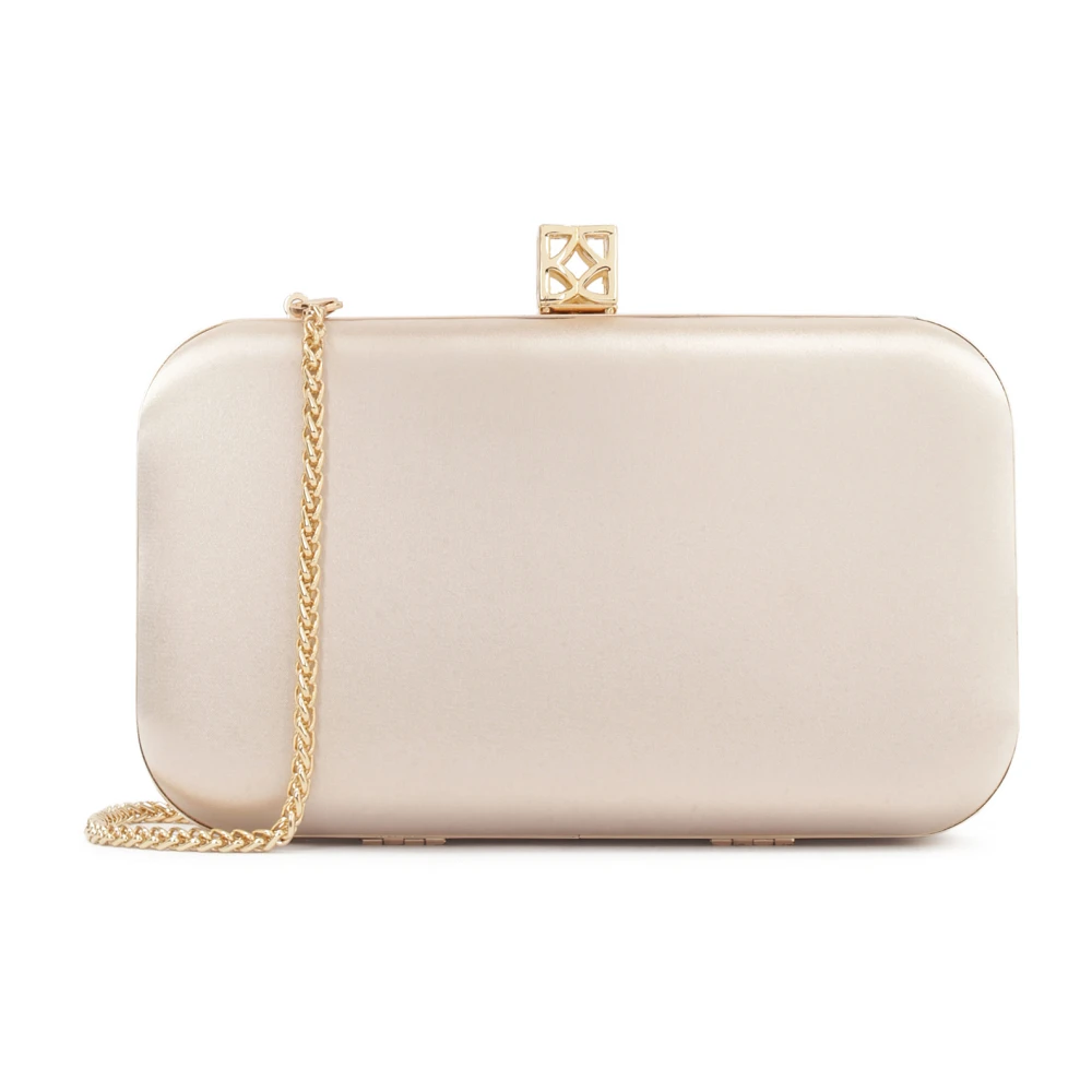 Kazar Beige clutch tas met opvallende sluiting Beige Dames