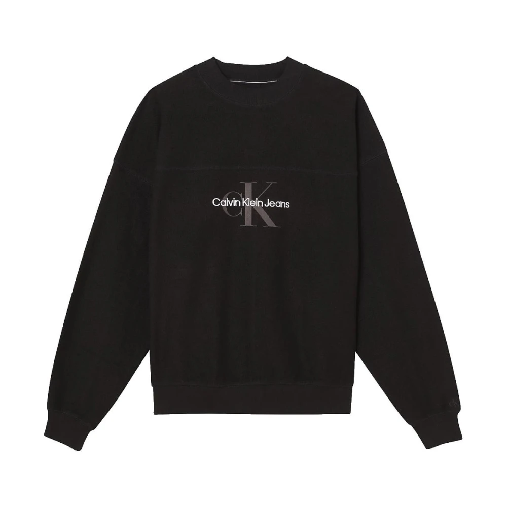 Calvin Klein Texturerad Oversized Sweatshirt Black, Herr