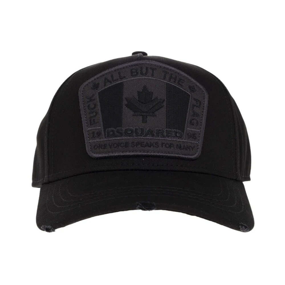 Dsquared2 D2 Patch Baseball Cap Black Heren