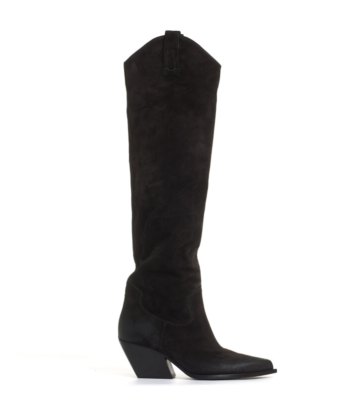 bottines-en-daim-marron