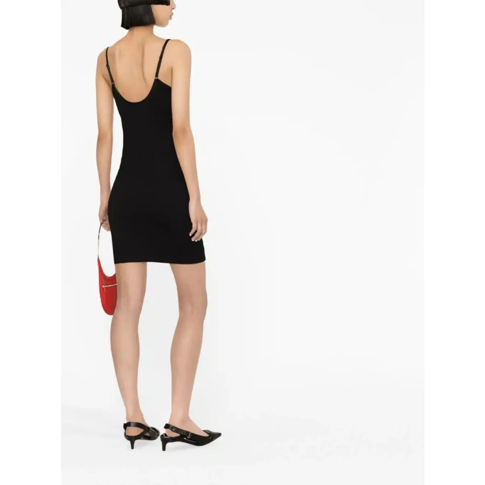 Coperni Zwarte Stretch Bustier Stijl Mini Jurk Black Dames