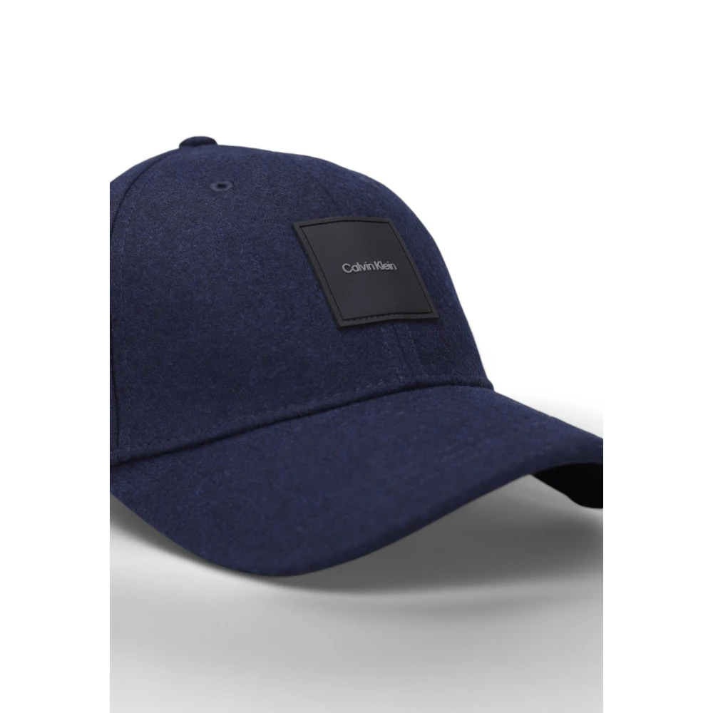 Calvin Klein Blauwe Wollen Blend Winterpet Blue Heren