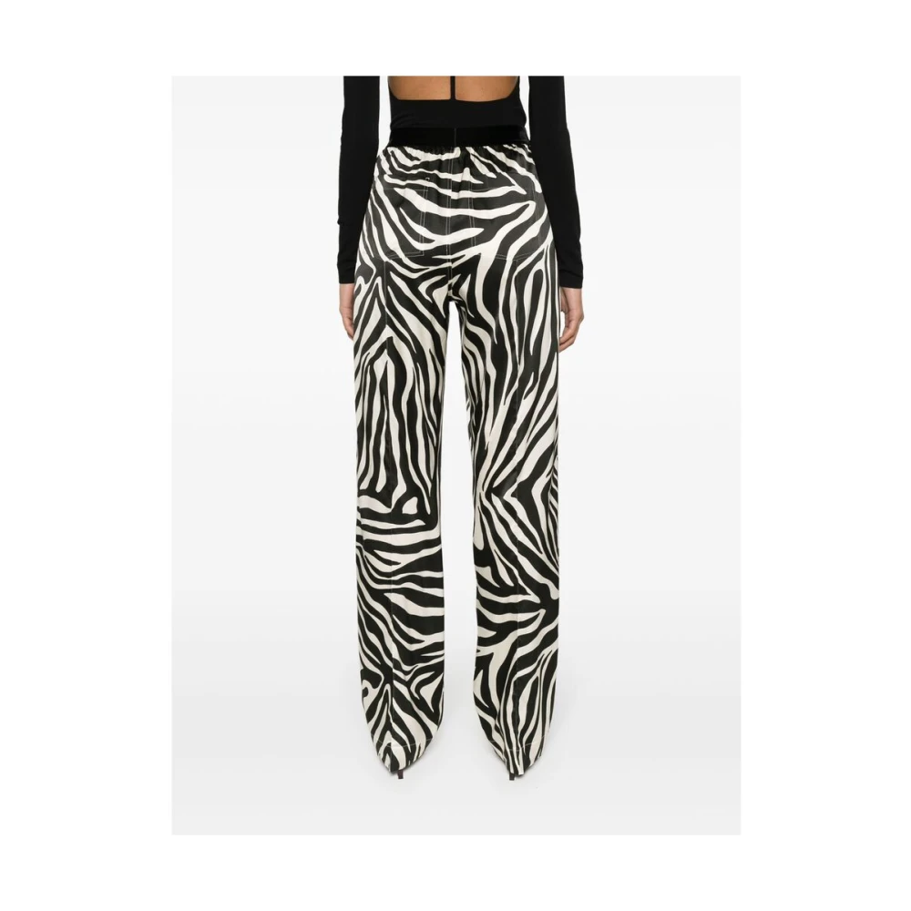 Tom Ford Zebra Print Wijde Pijp Broek Multicolor Dames