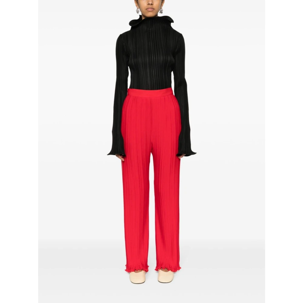 Lanvin Straight Trousers Red Dames