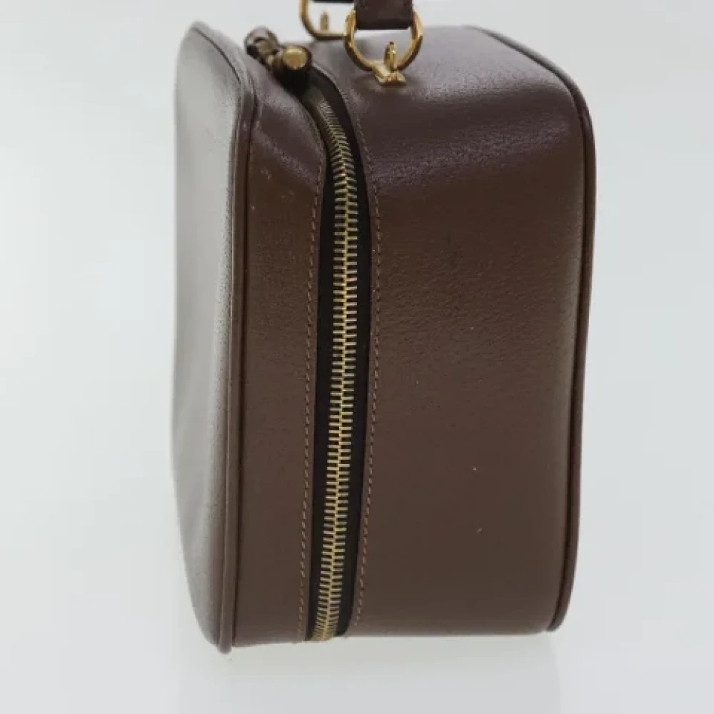 Gucci Vintage Pre-owned Leather handbags Brown Dames