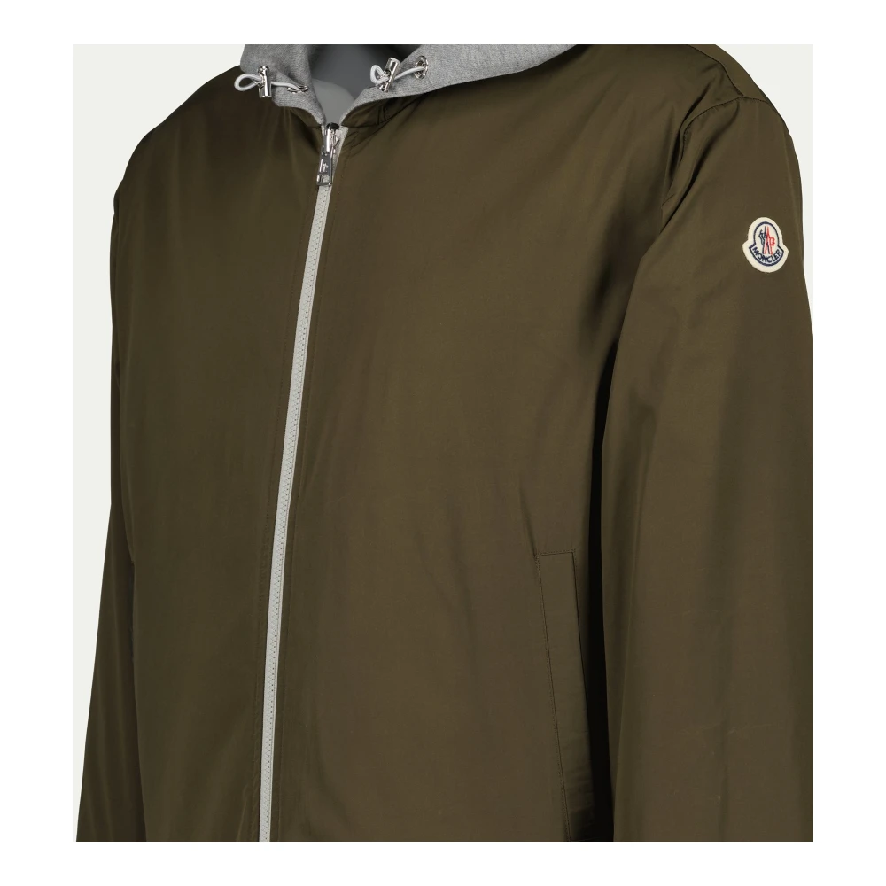 Moncler Reversible Zip Sweatshirt Oversize Hoodie Green Heren