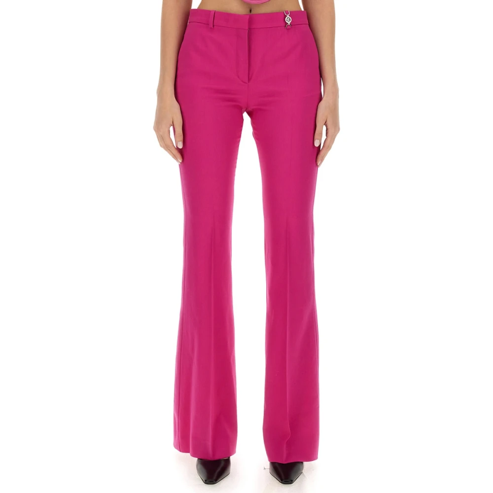 Versace Medusa '95 flare broek van wol Pink Dames