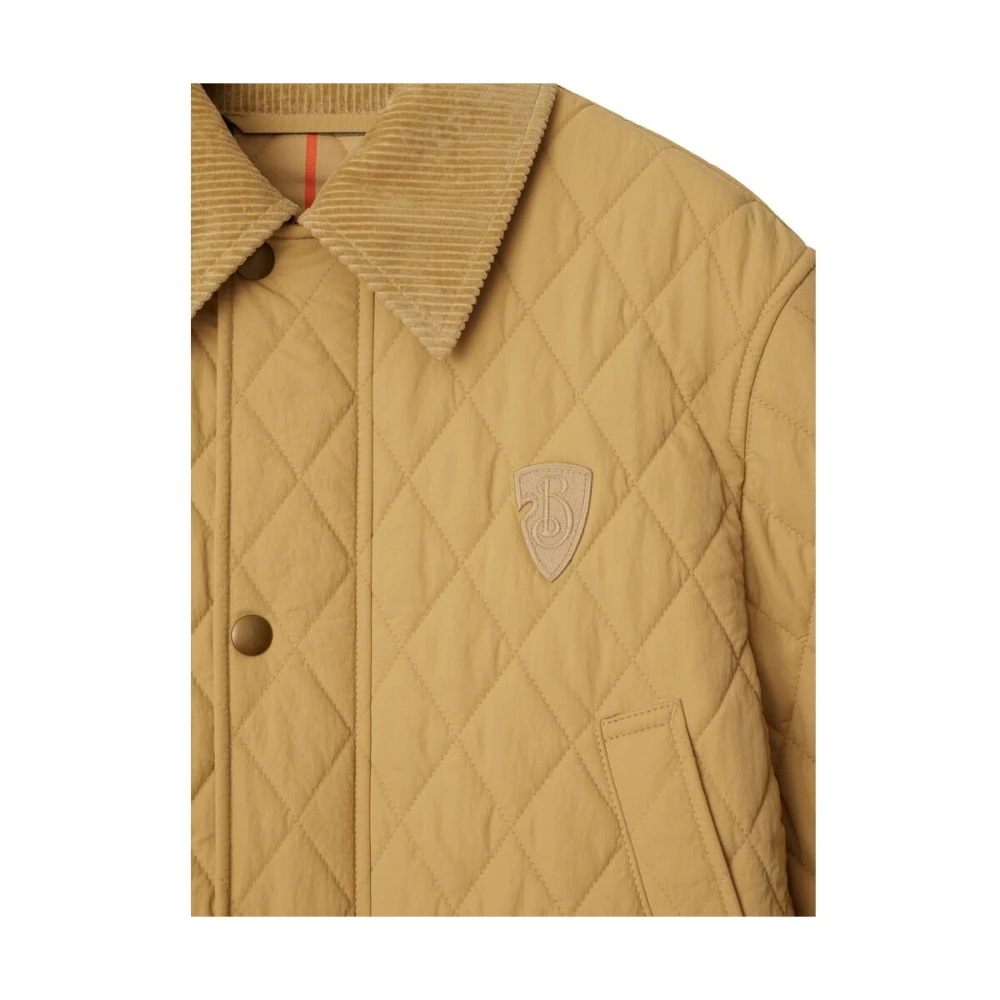 Burberry Diamantquilted Beige Buitenkleding Jas Beige Dames