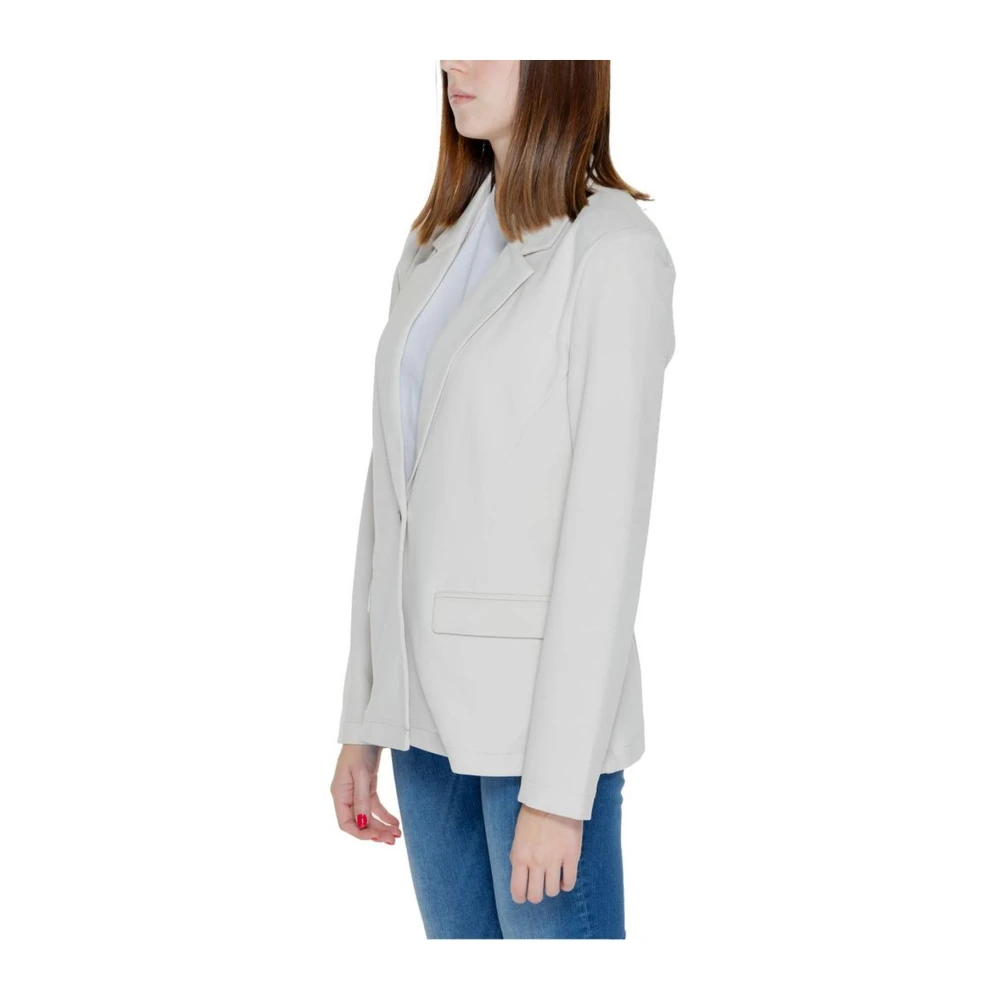Only Elastaan Polyester Blazer Damesjas Collectie Beige Dames
