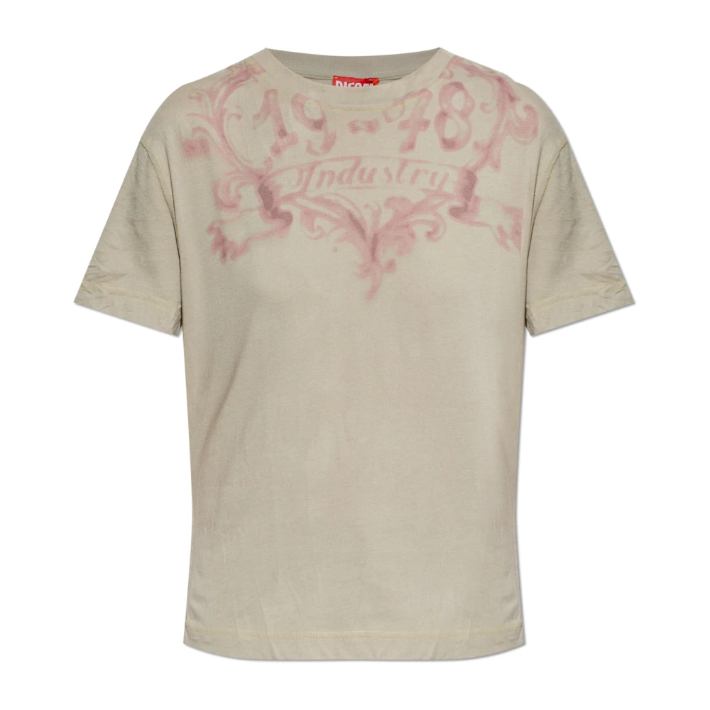 Diesel - Camiseta T-Ila-Aa 5 - Tops - Mujer - Beige - Xs