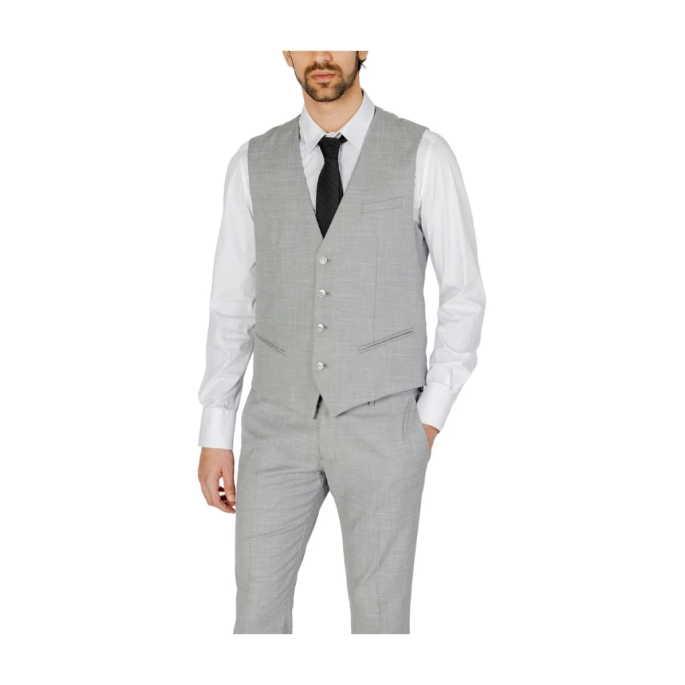 Antony Morato Men's Gray Waistcoats,, Sophisticated Suit Vest 2XL