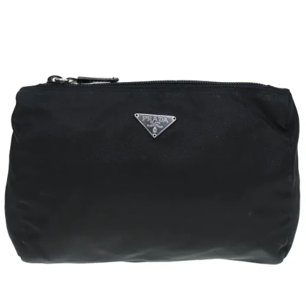 Prada Vintage Pre-owned Nylon pouches Black Dames