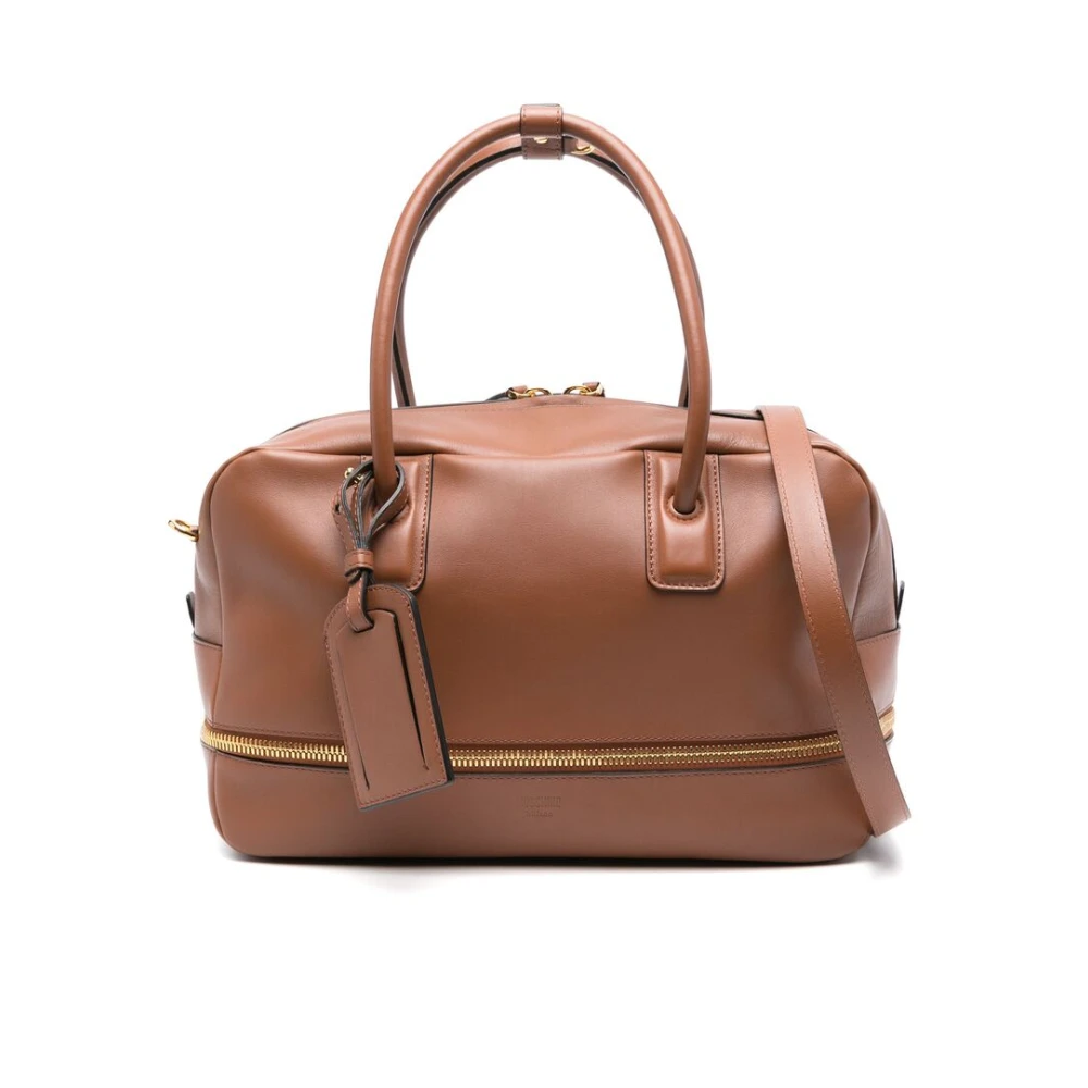 Moschino Bruine Schoudertas met Toprits Brown Dames