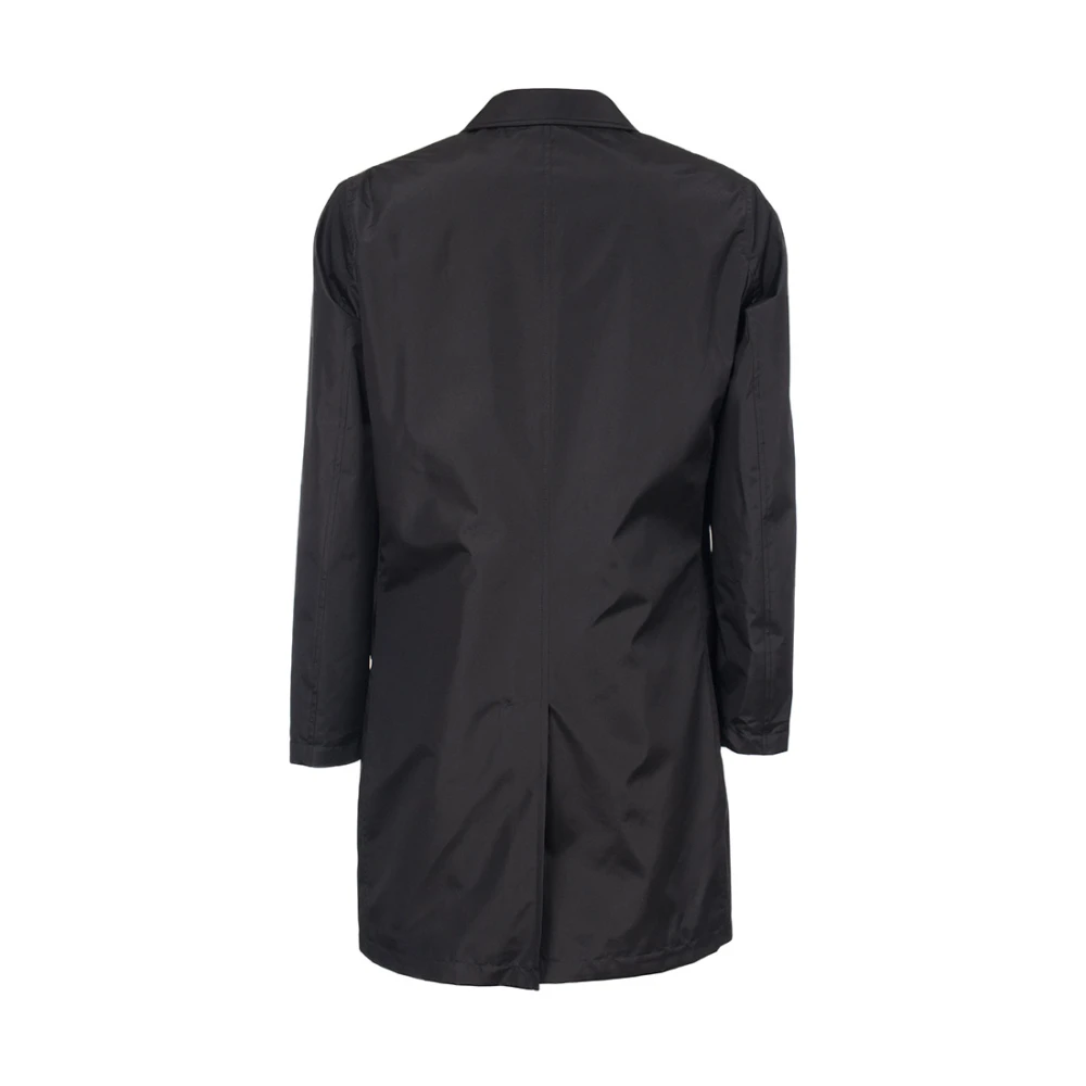 Kired Donkerblauwe Lange Jas met Klassieke Kraag Blue Heren
