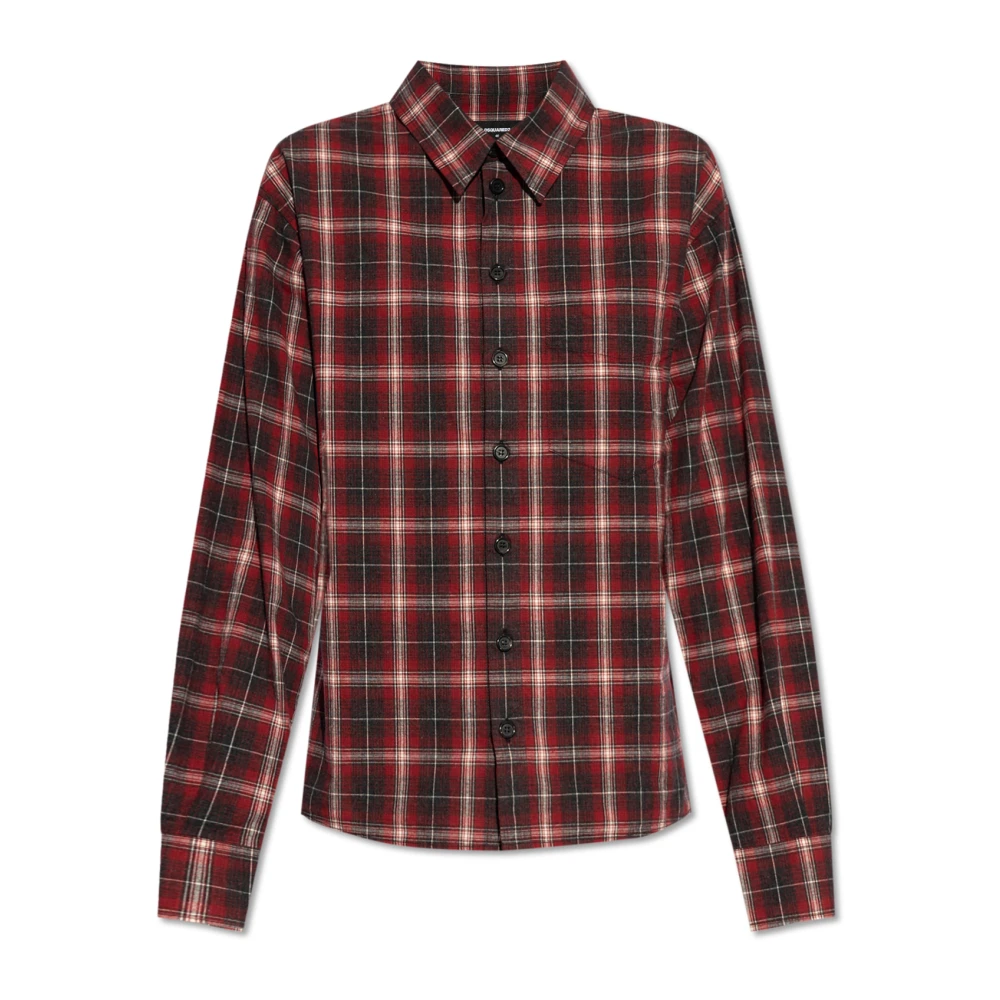 Dsquared2 Geruite overhemd Red Dames