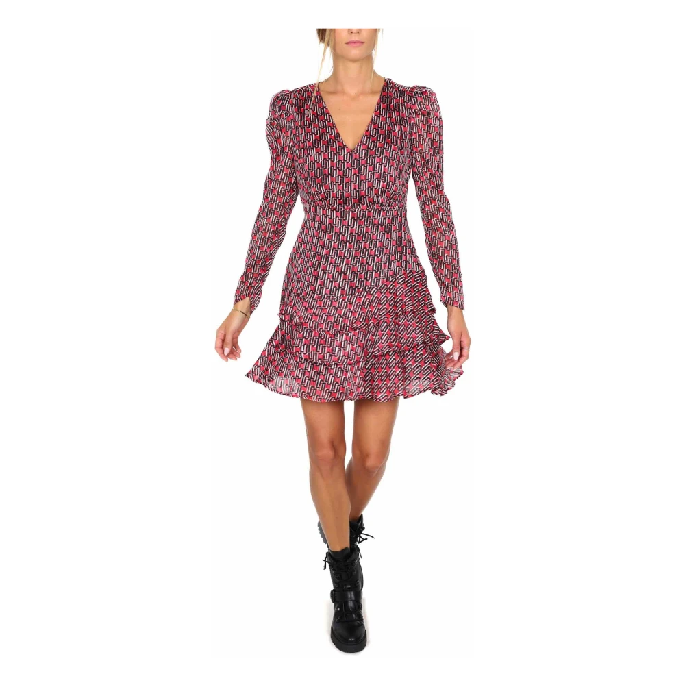 Liu Jo Korte jurk met ruches patroon Multicolor Dames