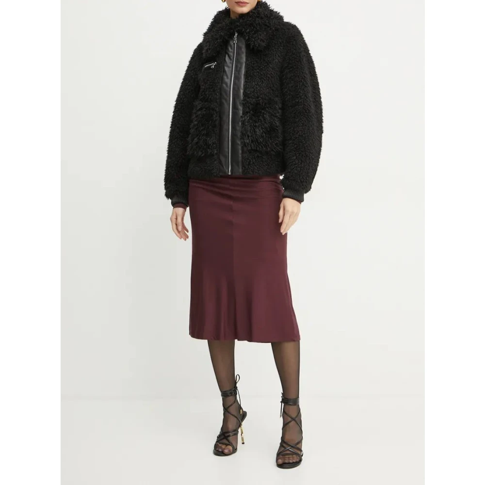 PATRIZIA PEPE Omkeerbare Korte Jas Stijl 2O0139E054 Black Dames