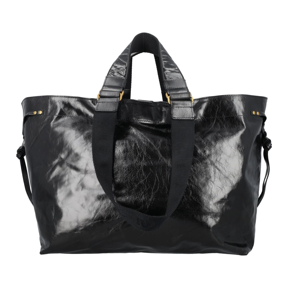 Isabel marant Zwarte Leren Handtas met Bovenhandvatten Black Dames