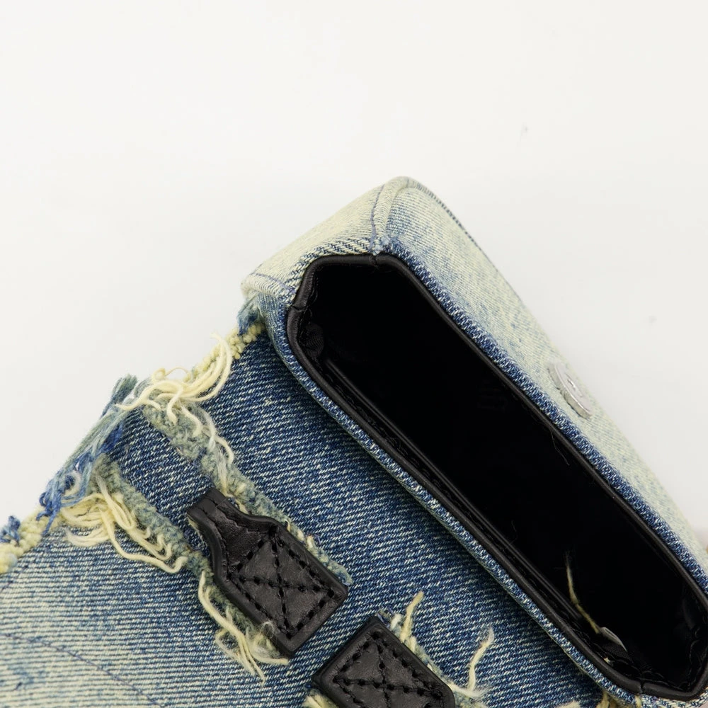 Diesel Denim Schoudertas met Strass Blue Dames