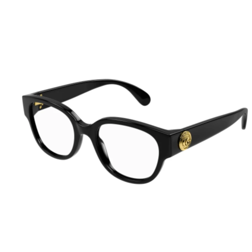 Gucci Round Acetate Frame with Button Detail Black Unisex