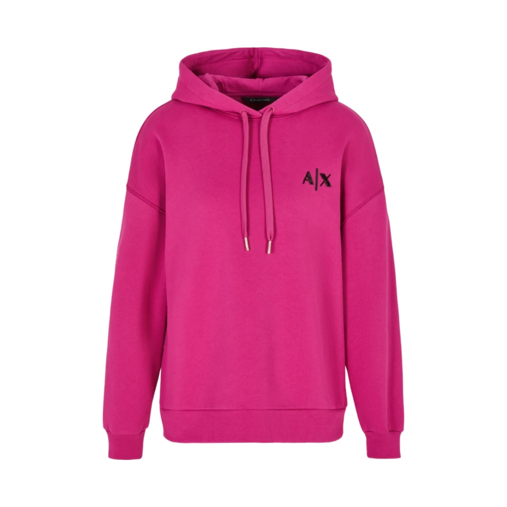 Armani Exchange Women's Fuchsia Hooded Sweatshirt Aw24