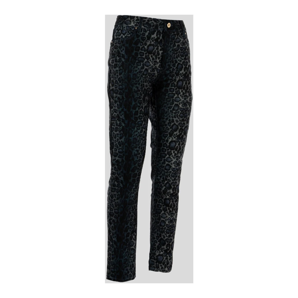 Fracomina Hoge taille skinny animalier jeans Blue Dames