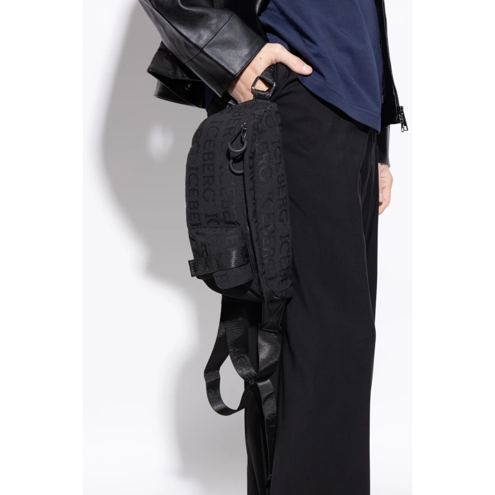Iceberg Heuptas met logo Black Heren