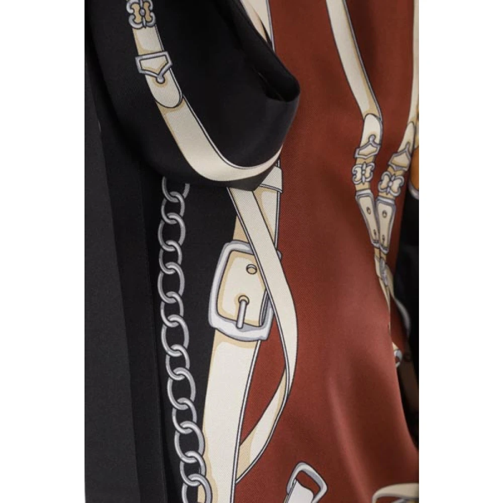 Gucci Zijden jurk met paardenprint Multicolor Dames