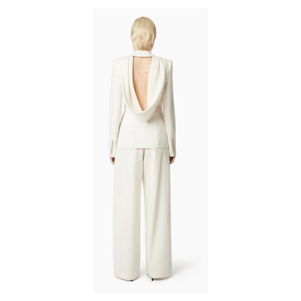 Nina Ricci Geplisseerde Wijde Pijp White Dames