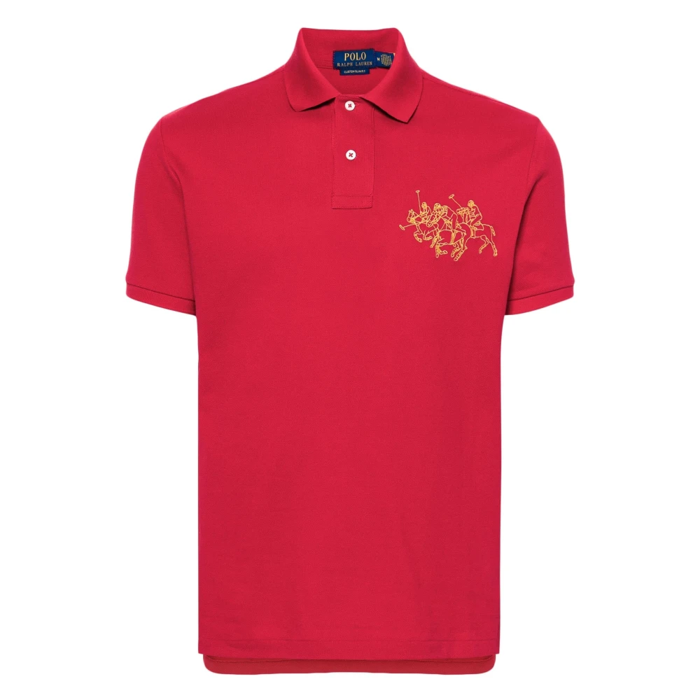 Polo Ralph Lauren Rode Casual Korte Mouw Polo Shirt Red Heren