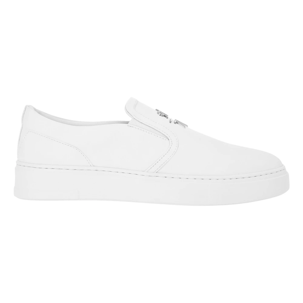 Philipp Plein Nappa Leather Slip-On Triangle unisex Schoenen Wit