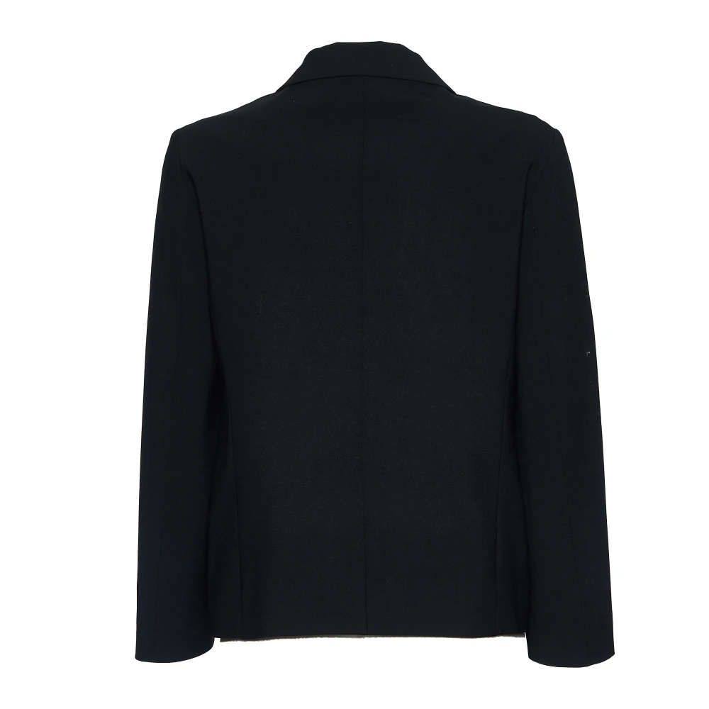 Marni Zwarte Wollen Blazer Jas Black Dames