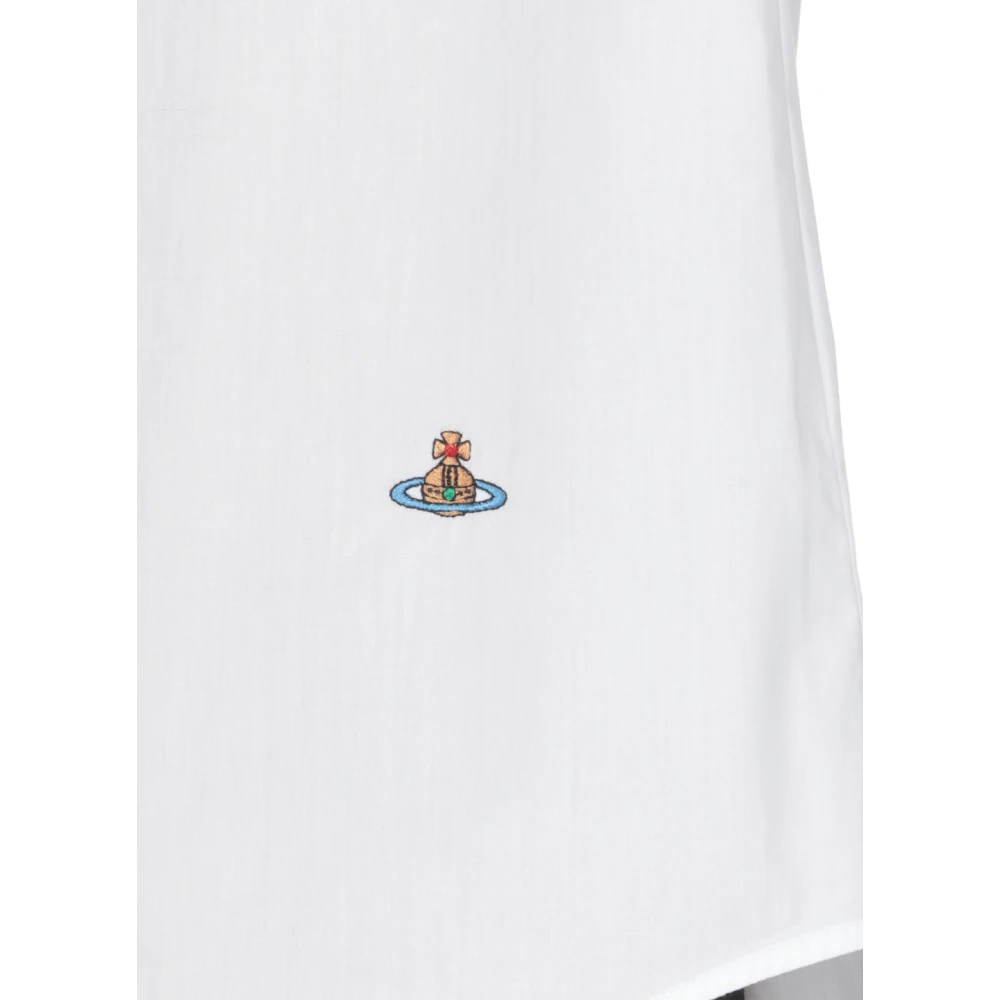 Vivienne Westwood Witte Katoenen Damesoverhemd met Maxi Kraag White Dames