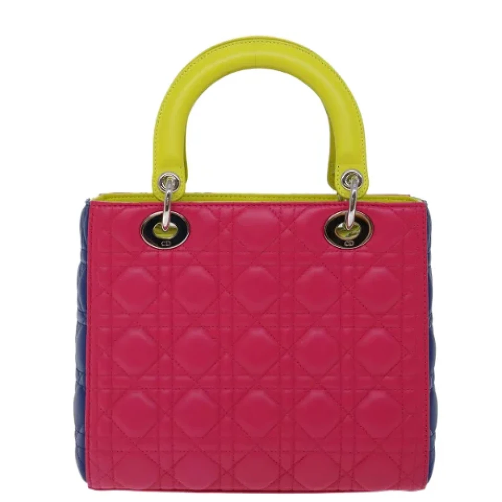 Dior Vintage Pre-owned Leather dior-bags Pink Dames