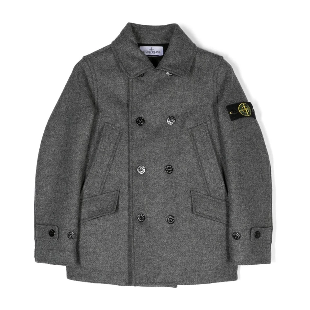 Stone Island Gray Light Jackets, Male, 8 Y, Coats