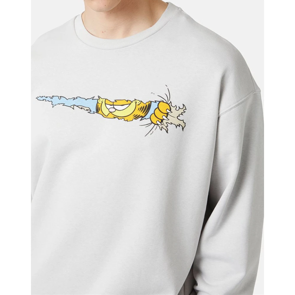 Iceberg Sweatshirt met ronde hals en Garfield-print Gray Heren