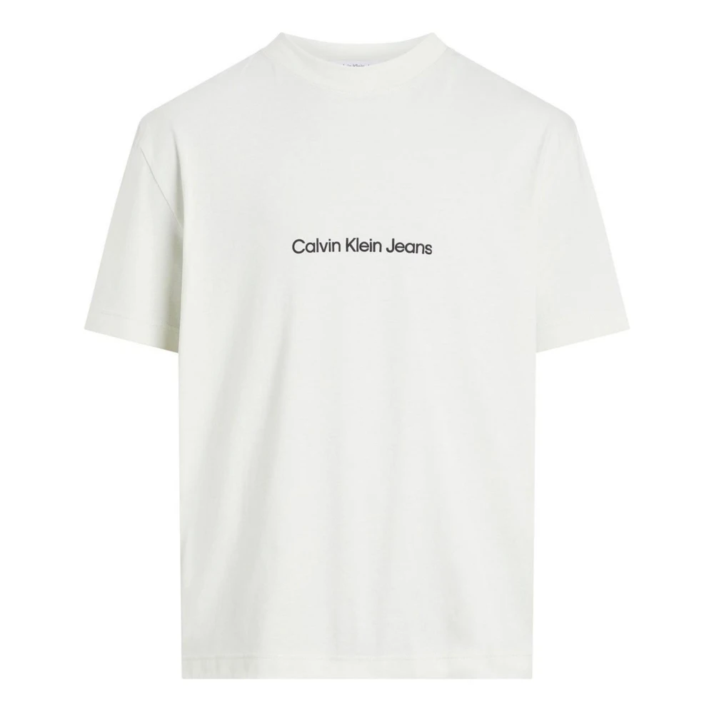Calvin Klein Jeans Heren T-shirt Lente Zomer Collectie Beige Heren