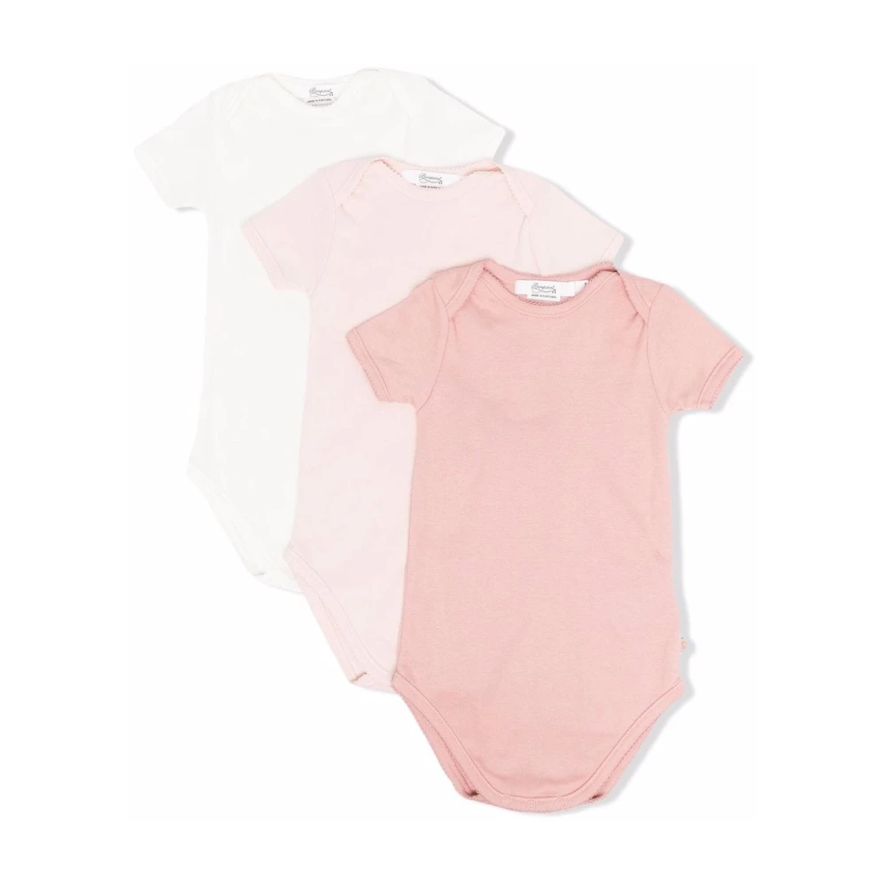 Bonpoint Bomull Kortärmad Body Pack Rosa Multicolor, Unisex