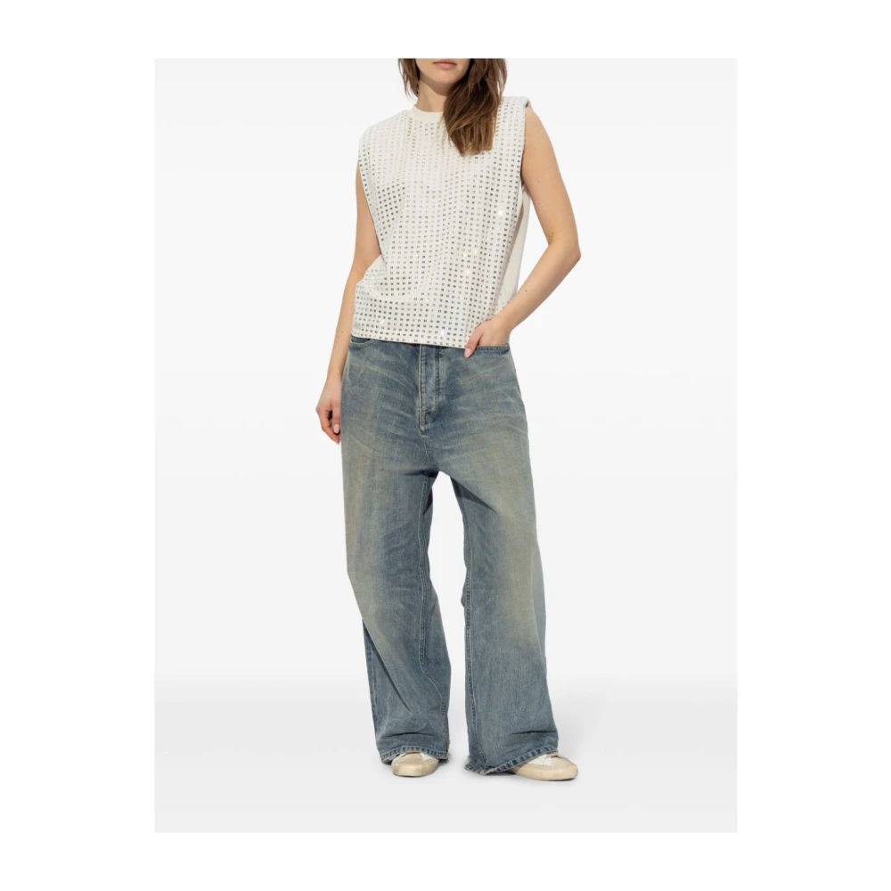 Golden Goose Top met Kristallen White Dames