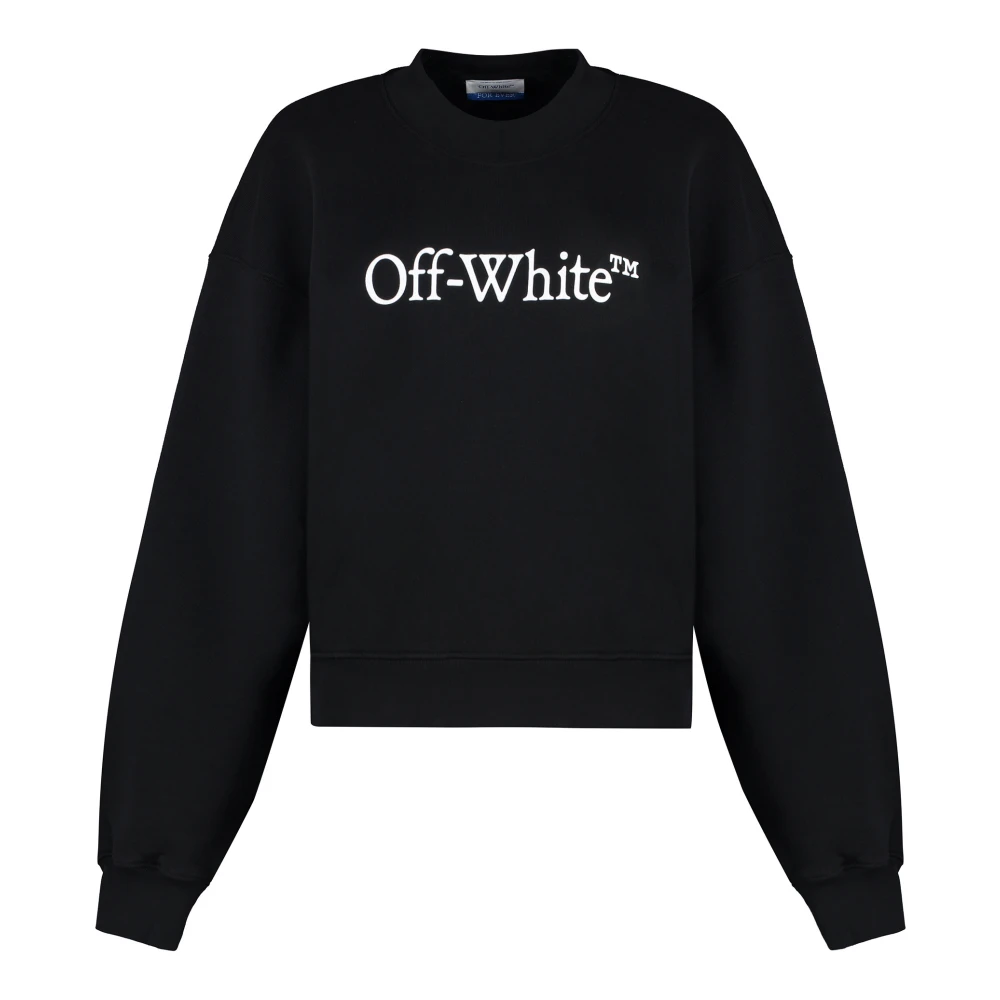 Off White Women's Black Contrasting Logo Print Sweatshirt - Sweatshirts - S - Sweatshirts & Hoodies