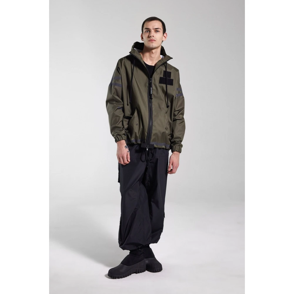 Stutterheim Korte capuchon regenjas met rits Green Heren